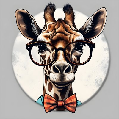 Girafa com óculos 1 de Kurt Heppke