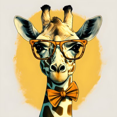Girafa com óculos 2 de Kurt Heppke