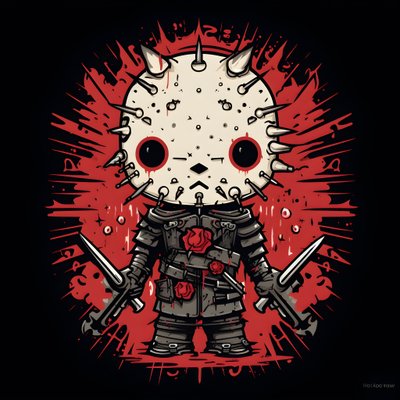 Camisola Hello Kitty als Pinhead Desenho 1 de Kurt Heppke