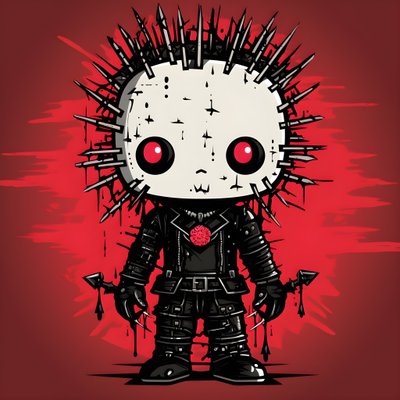 Camisola Hello Kitty als Pinhead Desenho 4 de Kurt Heppke
