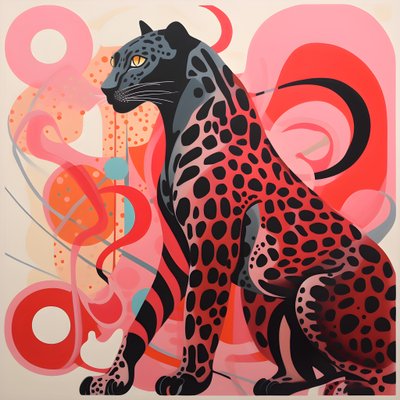 Riscas de leopardo com redemoinhos e laços 1 de Kurt Heppke