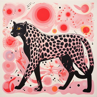 Riscas de leopardo com redemoinhos e laços 2 de Kurt Heppke