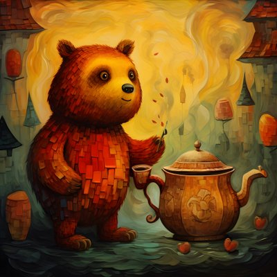 Urso de peluche e pote de mel 2 de Kurt Heppke