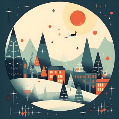 Postal de Natal estilo anos 60 2 de Kurt Heppke