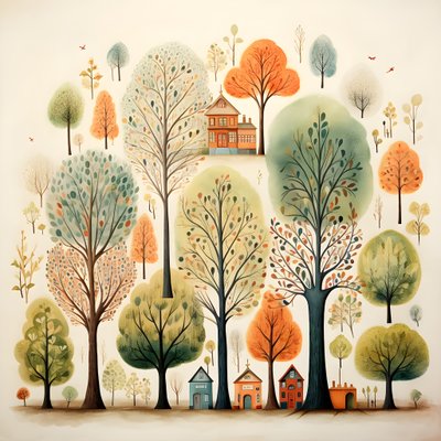 ilustração infantil árvores 2 de Kurt Heppke