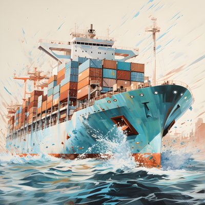 um grande navio na água 3 de Kurt Heppke