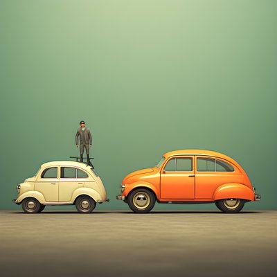 um carro grande e um carro pequeno 2 de Kurt Heppke