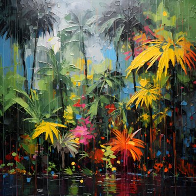 uma selva colorida e chuvosa 4 de Kurt Heppke