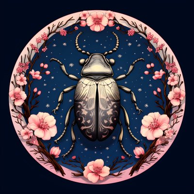 uma ilustração de um cobre ilustrado com cogumelos no fundo 1 de Kurt Heppke
