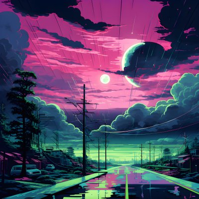 paisagem surrealista abstrata 2 de Kurt Heppke