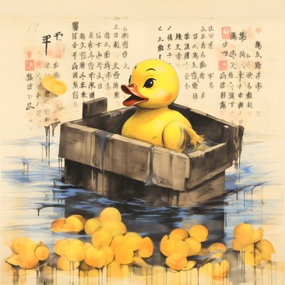 trendiges gummiente werbeplakat - o amarelo 4 de Kurt Heppke