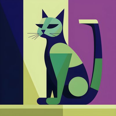 para criar um contraste marcante, o conteúdo do gato prateado assenta no estilo de linhas limpas modernistas 2 de Kurt Heppke