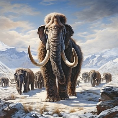 manada de mamutes lanudos na tundra 4 de Kurt Heppke