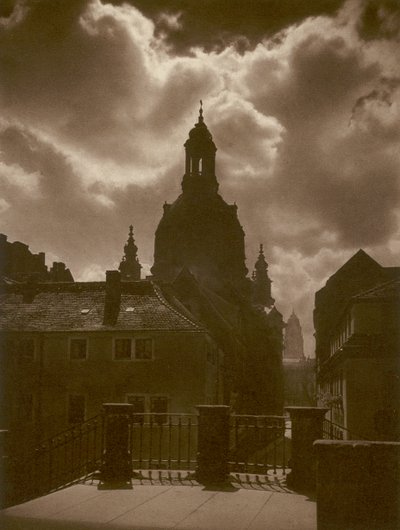 Dresden, Igreja de Nossa Senhora (foto a p/b) de Kurt Hielscher