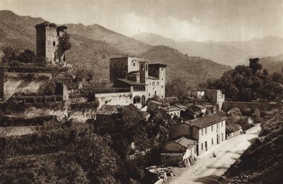 Itália: Castello Verrucola, Fivizzano (foto p/b) de Kurt Hielscher