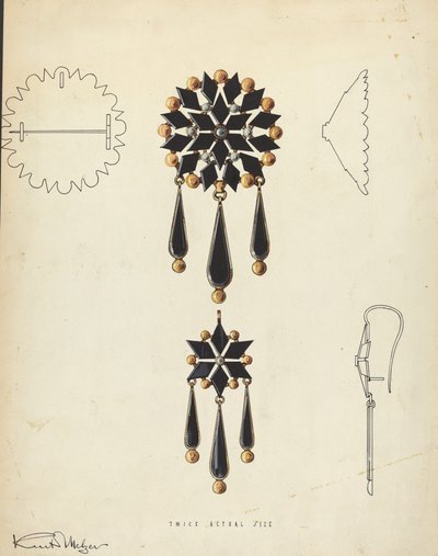 broche e brinco de Kurt Melzer