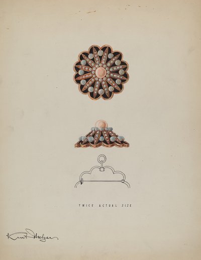 Brooch, c. 1936. de Kurt Melzer