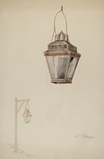 Sperm Oil Street Lamp, c. 1937. de Kurt Melzer