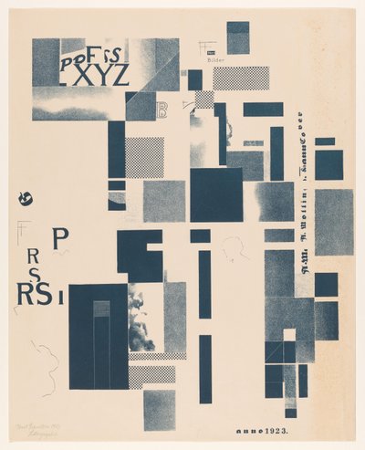 Composição com elementos tipográficos de Kurt Schwitters (signed by artist)