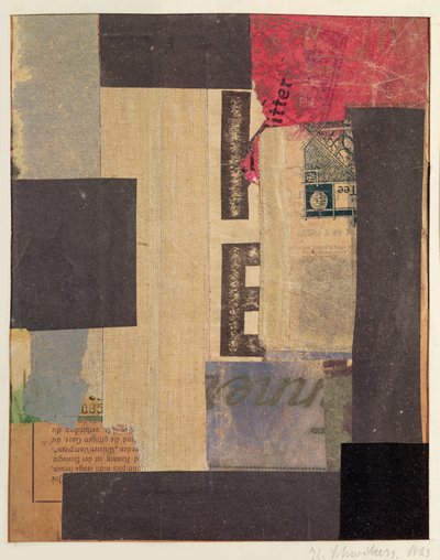 Colagem, 1923 de Kurt Schwitters