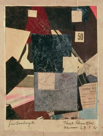 Composição, 1922 de Kurt Schwitters