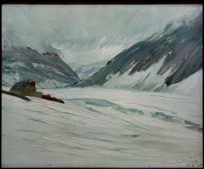 Águas profundas com neve de Kurt Schwitters