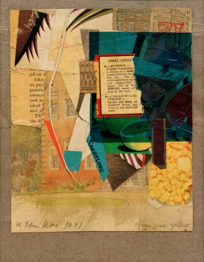 Verde sobre amarelo de Kurt Schwitters