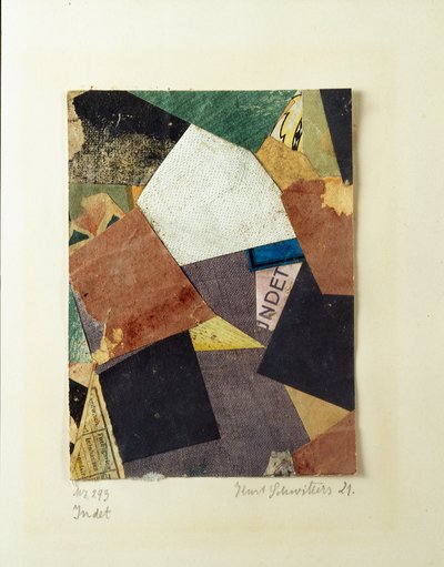 Merz 293 Collage de Kurt Schwitters (1887-1948) 1921 Colecção privada de Kurt Schwitters