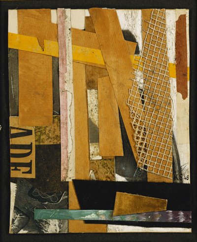 Imagem Merz; Merzbild, 1945 de Kurt Schwitters