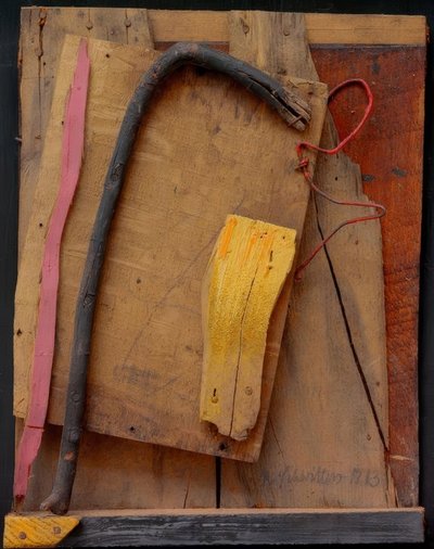 Sem título (Merzbild rosa-amarelo) de Kurt Schwitters