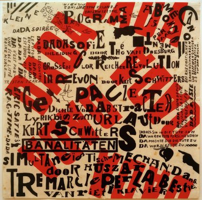 Cartaz para uma pequena festa no Dada de Kurt Schwitters