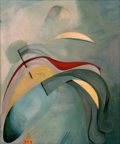 Linha vermelha (1) de Kurt Schwitters