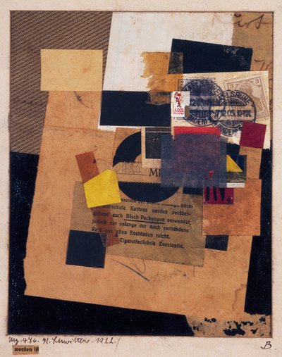 "Worden ist" 1922 (colagem) de Kurt Schwitters