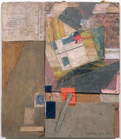 Bandeira de YMCA, obrigado, Ambleside, 1947 de Kurt Schwitters