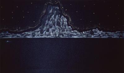 Erupção da meia-noite, 2004 (aguarela sobre papel) de Kurtis L. Miller