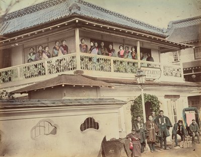 [Casa da Gueixa] de Kusakabe Kimbei