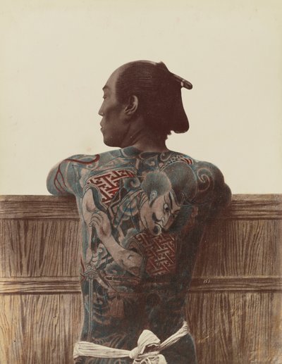 Tatuagem Japonesa, c.1880 de Kusakabe Kimbei