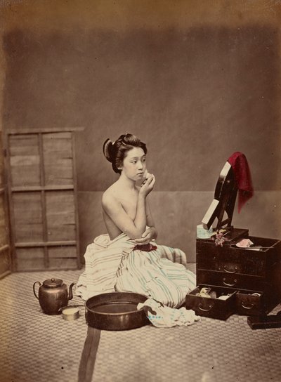Banheiro japonês, c.1880 de Kusakabe Kimbei