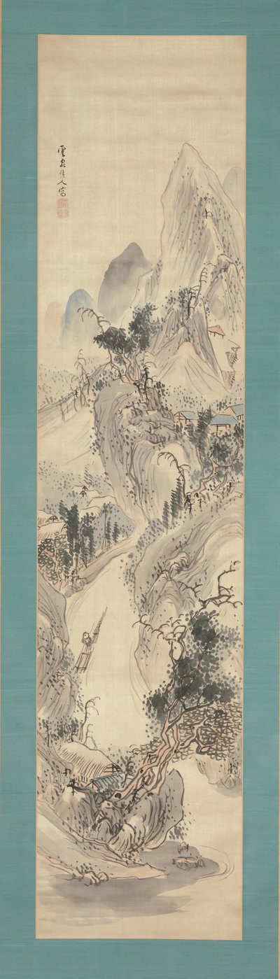 Paisagem, século 18-19. de Kushiro Unsen