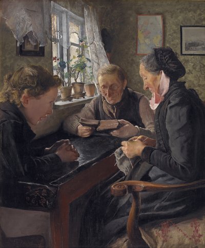Uma criança visitando seus avós em um domingo de Laurits Andersen Ring
