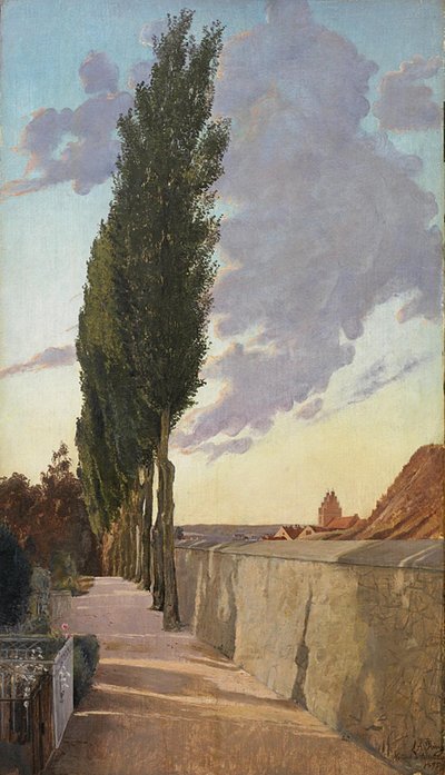 Paisagem com álamos. Noite de setembro de Laurits Andersen Ring