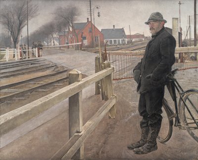 Esperando o Trem. Passagem de Nível pela Roskilde Roskilde de Laurits Andersen Ring
