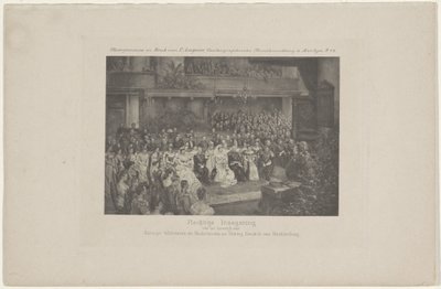 Solenização do casamento da Rainha Wilhelmina dos Países Baixos e do Príncipe Henrique, 1901
Solenização do casamento da Rainha Wilhelmina dos Países Baixos e do Duque Henry de Mecklenburg (título sobre o objecto) de L. Angerer