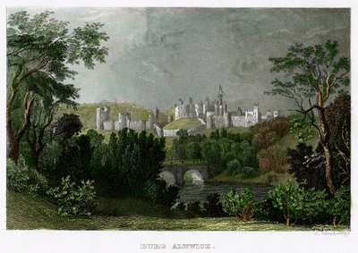 Castelo de Alnwick, Northumberland, século 18-19. de L Kunstvortag