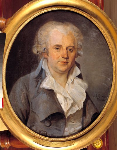 Retrato de Georges Jacques Danton, advogado convencional (1759-1794) 12 de agosto de L. L. Schilly