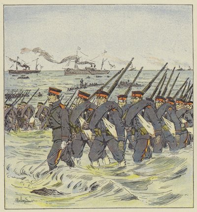 Desembarque de linfontera japonesa em Pi-Tse-Ouo de L. Malespine