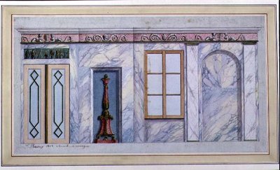 Design para um Interior de Sala de Jantar Empire de L. Raoux