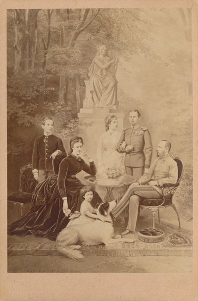 Franz Joseph I e Elisabeth da Áustria e a sua família imperial (ilustração) de L. T. Neumann