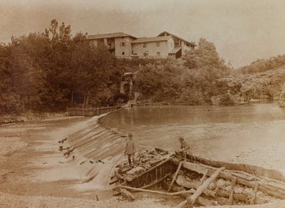 Álbum da Primeira Guerra Mundial em Friuli-Venezia Giulia: o rio Natisone em Premariacco,Udine, Itália (foto a p/b) de L. Verdiani