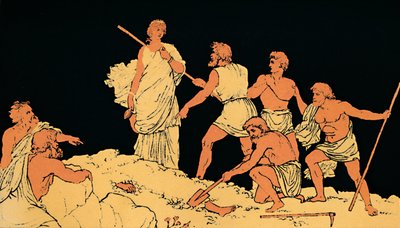 "Antigone and the Body of Polynices", 1880 de Lachmann